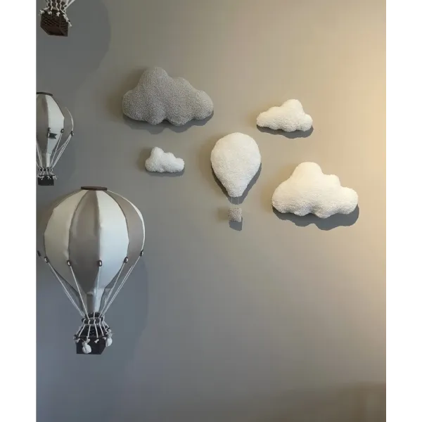 Muurdecoratie wolken + luchtballon