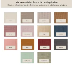 Omslagdoek van een naturel velvet en wafelstof