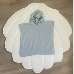 Badponcho lichtblauw hydrofiel