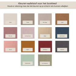 Rond boxkleed wafelstof (kleur aanpasbaar)