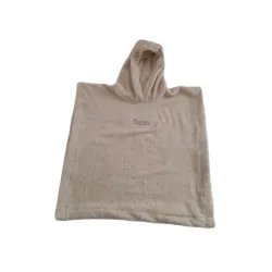 Badponcho licht beige